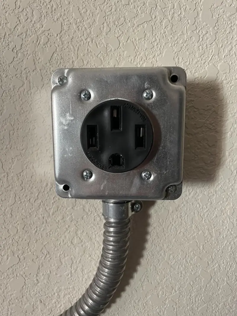NEMA 14-50 outlet installed for Smart Home Electrical in Dover